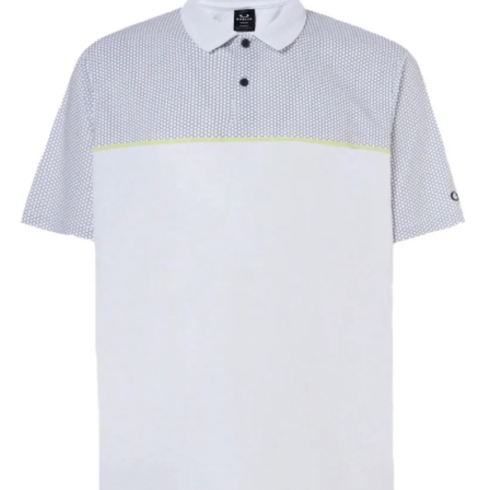 Oakley hexad stripe polo shirt xl white - like new